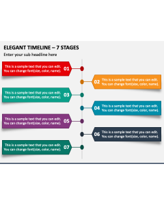 Elegant Timeline - 7 Stages PPT Slide 1