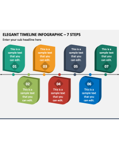 Elegant Timeline Infographic - 7 Steps PPT Slide 1