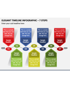 Elegant Timeline Infographic - 7 Steps PPT Slide 1