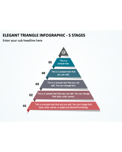 Elegant Triangle Infographic - 5 Stages PPT Thumbnail