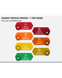 Elegant Vertical Process - 7 Text Boxes PPT Slide 1