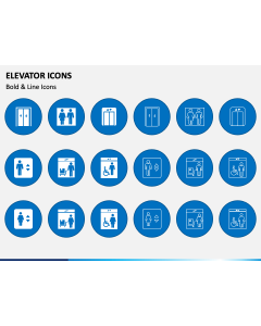 Elevator Icons PPT Slide 1