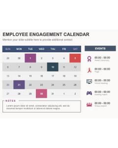 Employee Engagement Calendar PPT Slide 1
