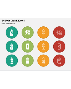 Energy Drink Icons PPT Slide 1