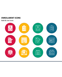 Enrollment Icons PPT Slide 1