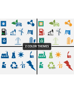 Environment icons PPT cover slide 