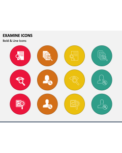 Examine Icons PPT Slide 1