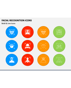 Facial Recognition Icons PPT Slide 1