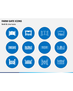 Farm Gate Icons PPT Slide 1