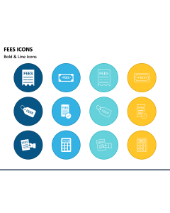 Fees Icons PPT Slide 1