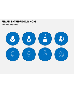 Female Entrepreneur Icons PPT Slide 1