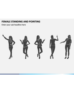 Female Standing and Pointing PPT Slide 1