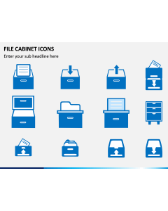 File Cabinet Icons PPT Slide 1