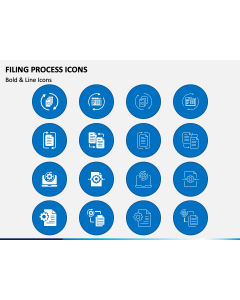 Filing Process Icons PPT Slide 1