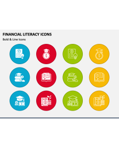 Financial Literacy Icons PPT Slide 1