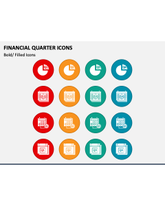 Financial Quarter Icons PPT Slide 1