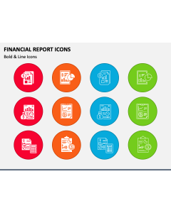 Financial Report Icons PPT Slide 1