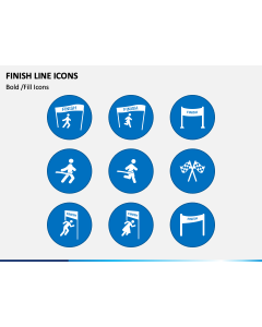 Finish Line Icons PPT Slide 1