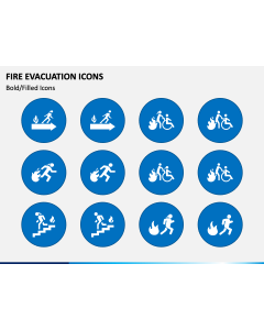 Fire Evacuation Icons PPT Slide 1