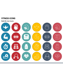 Fitness Icons PPT Slide 1