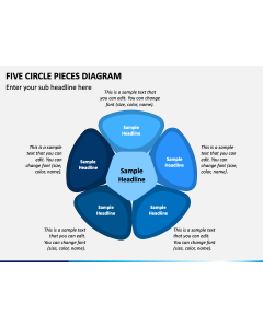 Five Circle Pieces Diagram PPT Slide 1