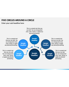 Five Circles around a Circle PPT Slide 1