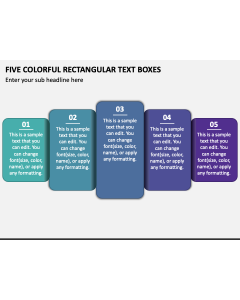 Five Colorful Rectangular Text Boxes PPT Slide 1