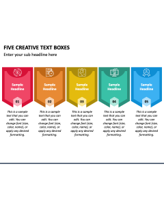 Five Creative Text Boxes PPT Thumbnail