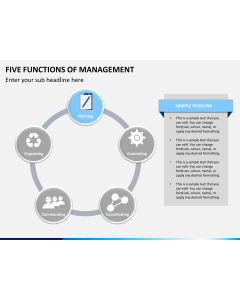 Five functions of management PPT slide 1