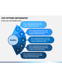 Five Options Infographic PPT Slide 1
