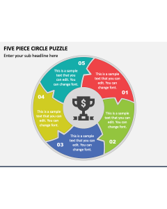 Five Piece Circle Puzzle PPT Slide 1