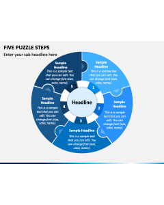 Five Puzzle Steps PPT Slide 1