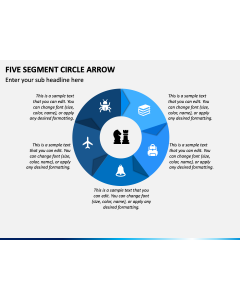 Five Segment Circle Arrow PPT Slide 1