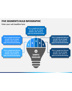 Five Segments Bulb Infographic PPT Slide 1