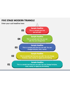 Five Stage Modern Triangle PPT Slide 1