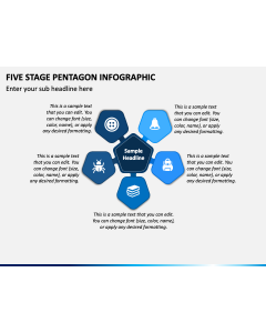 Five Stage Pentagon Infographic PPT Slide 1