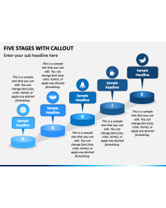 Five Stages with Callout PPT Slide 1