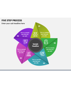 Five Step Process PPT Slide 1
