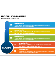 Five Steps Key Infographic PPT Slide 1