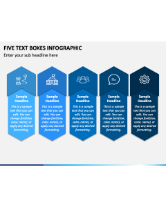 Five Text Boxes Infographic PPT Slide 1