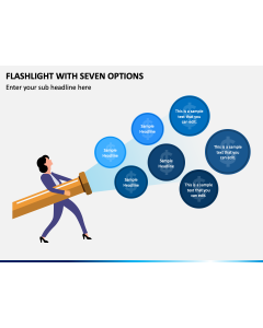Flashlight with Seven Options PPT Slide 1
