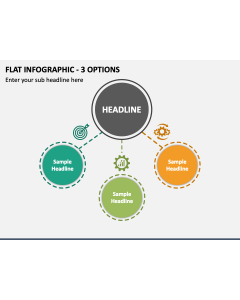 Flat Infographic - 3 Options PPT Slide 1