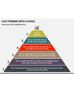 Flat Pyramid with 6 Levels PPT Slide 1