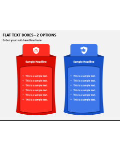 Flat Text Boxes - 2 Options PPT Slide 1