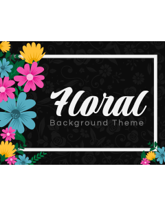 Miniatura de presentación de PowerPoint con tema de fondo floral