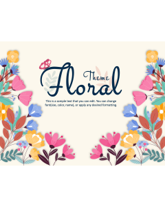 Floral Theme PPT Slide 1