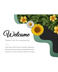 Floral Welcome Slide PPT Thumbnail
