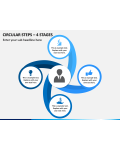 Circular Steps – 4 Stages PPT Slide 1