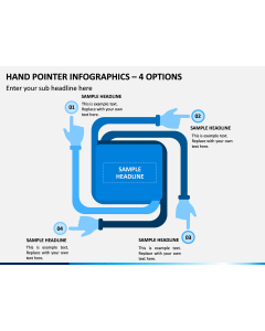 Hand Pointer Infographics – 4 Options PPT Slide 1