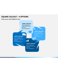 Square Callout – 4 Options PPT Slide 1